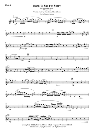 Hard To Say I'm Sorry (arr. Takahiro Sakuma)