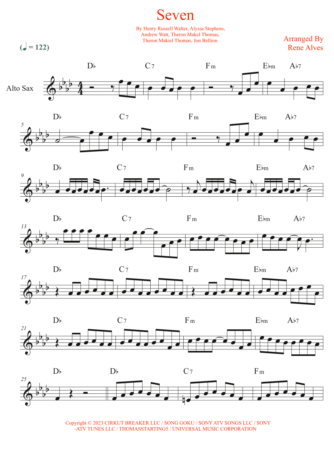 Seven (arr. Rene Alves)