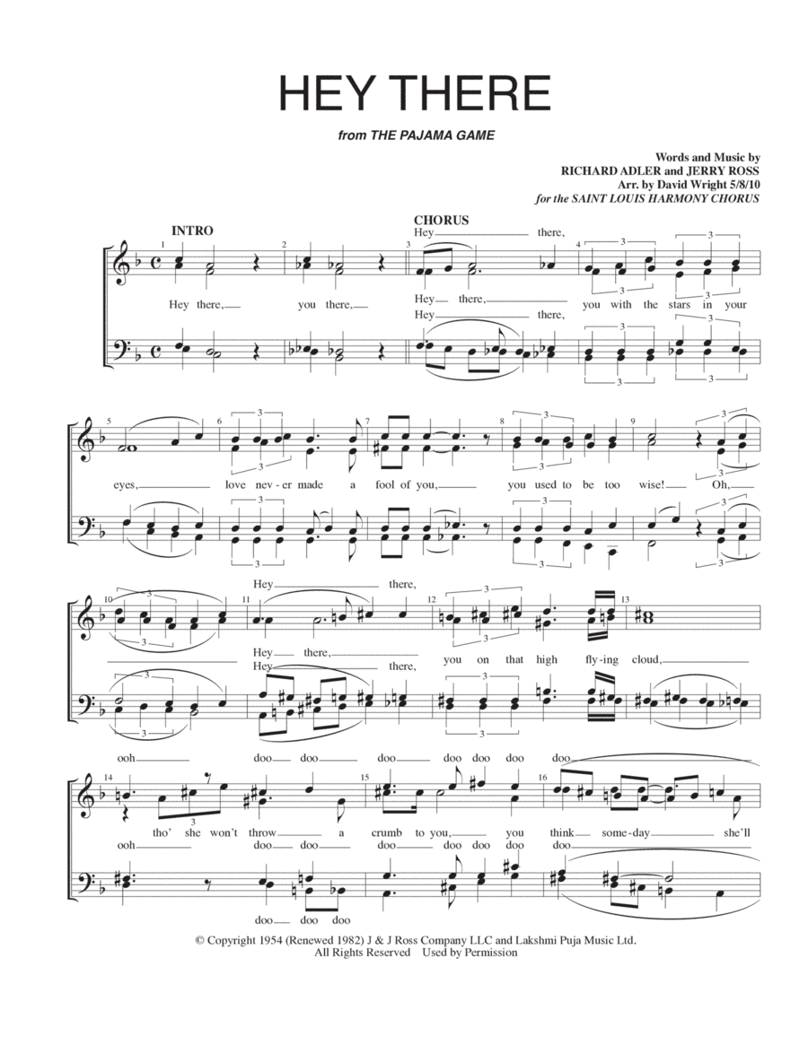 Hey There (arr. David Wright)