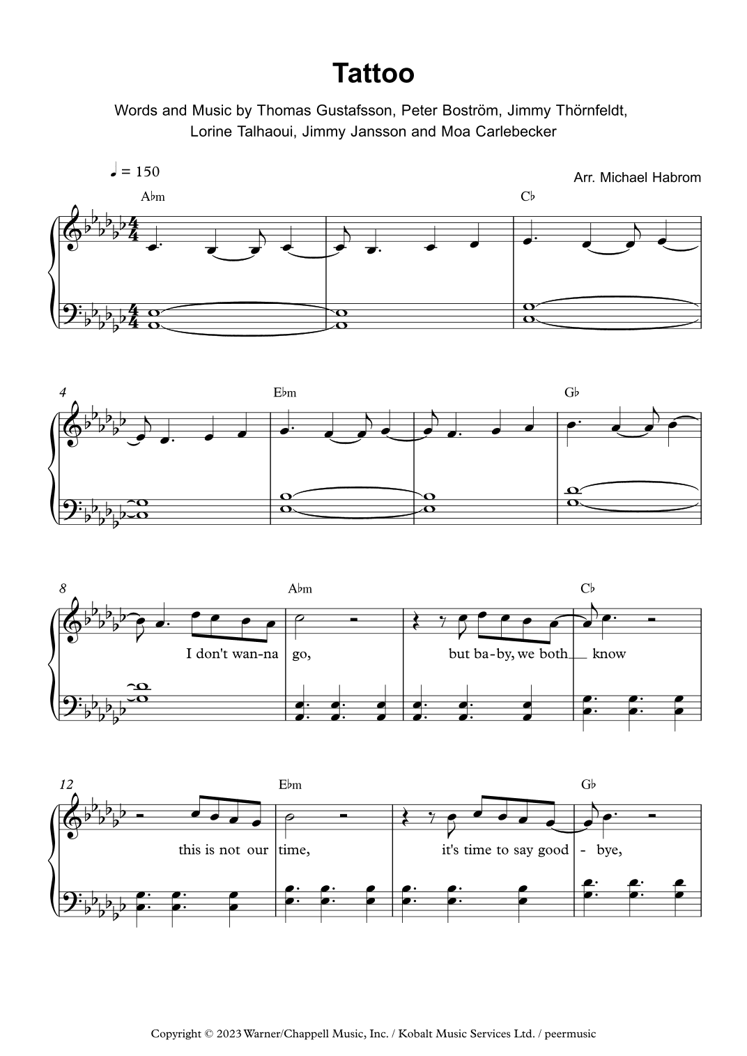 Tattoo (arr. Michael Habrom)