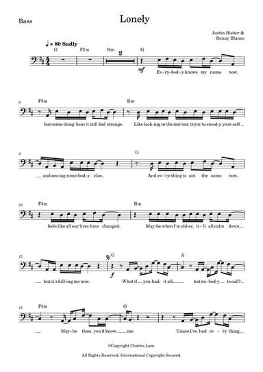 Lonely (arr. Charles Lam)