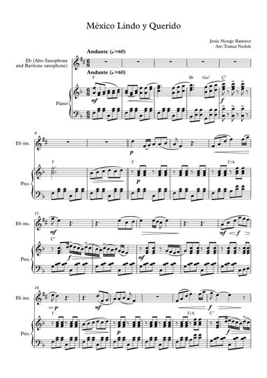 Mexico Lindo Y Bandido (arr. Tomaz Nedoh)