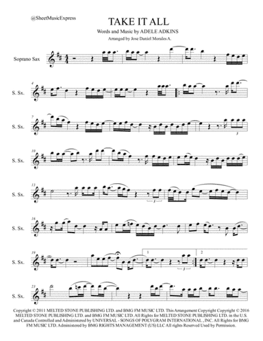 Take It All (arr. Jose Daniel Morales A.)
