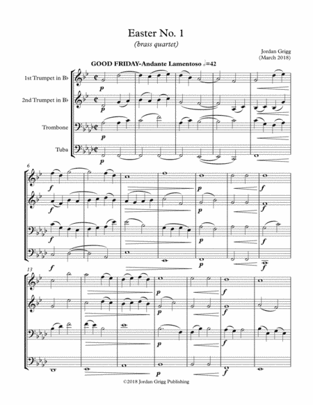 Easter No 1 (brass quartet)