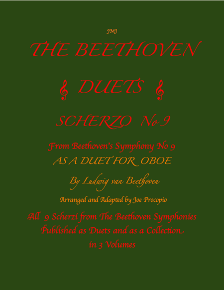 The Beethoven Duets For Oboe Scherzo No. 9 (arr. Joe Procopio)