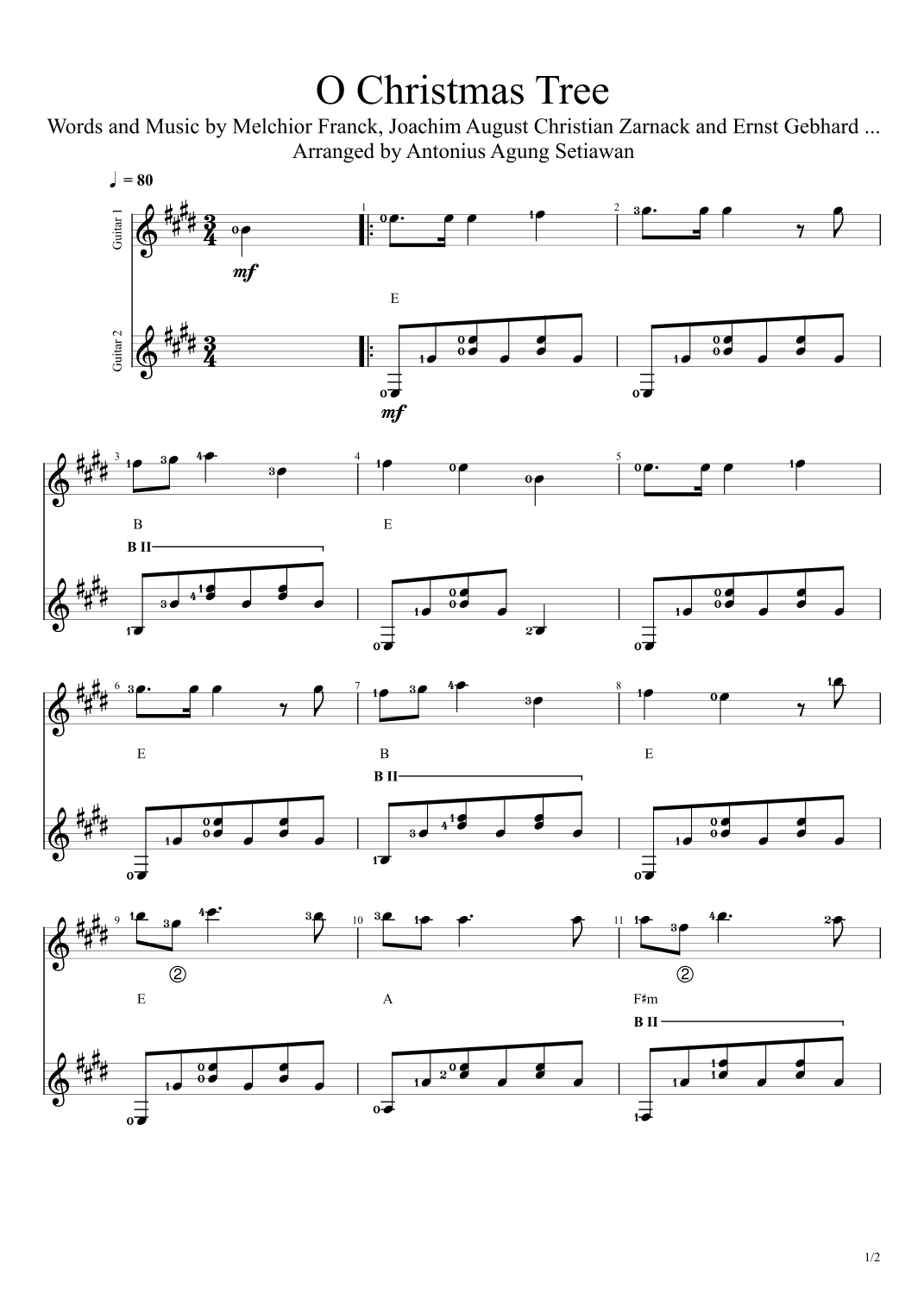 O Christmas Tree (arr. Antonius Agung Setiawan)