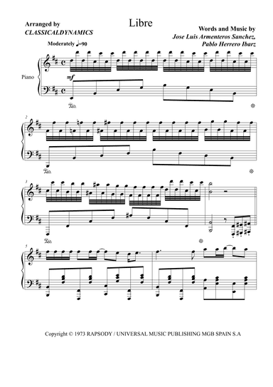 Libre (arr. ClassicalDynamics)