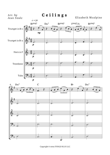 Ceilings (arr. Jean Szulc)