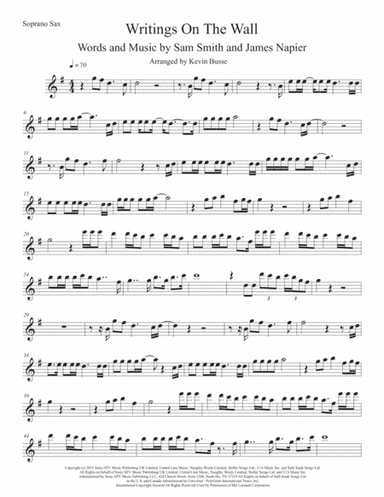 Writing's On The Wall from the film SPECTRE (arr. Kevin Busse)