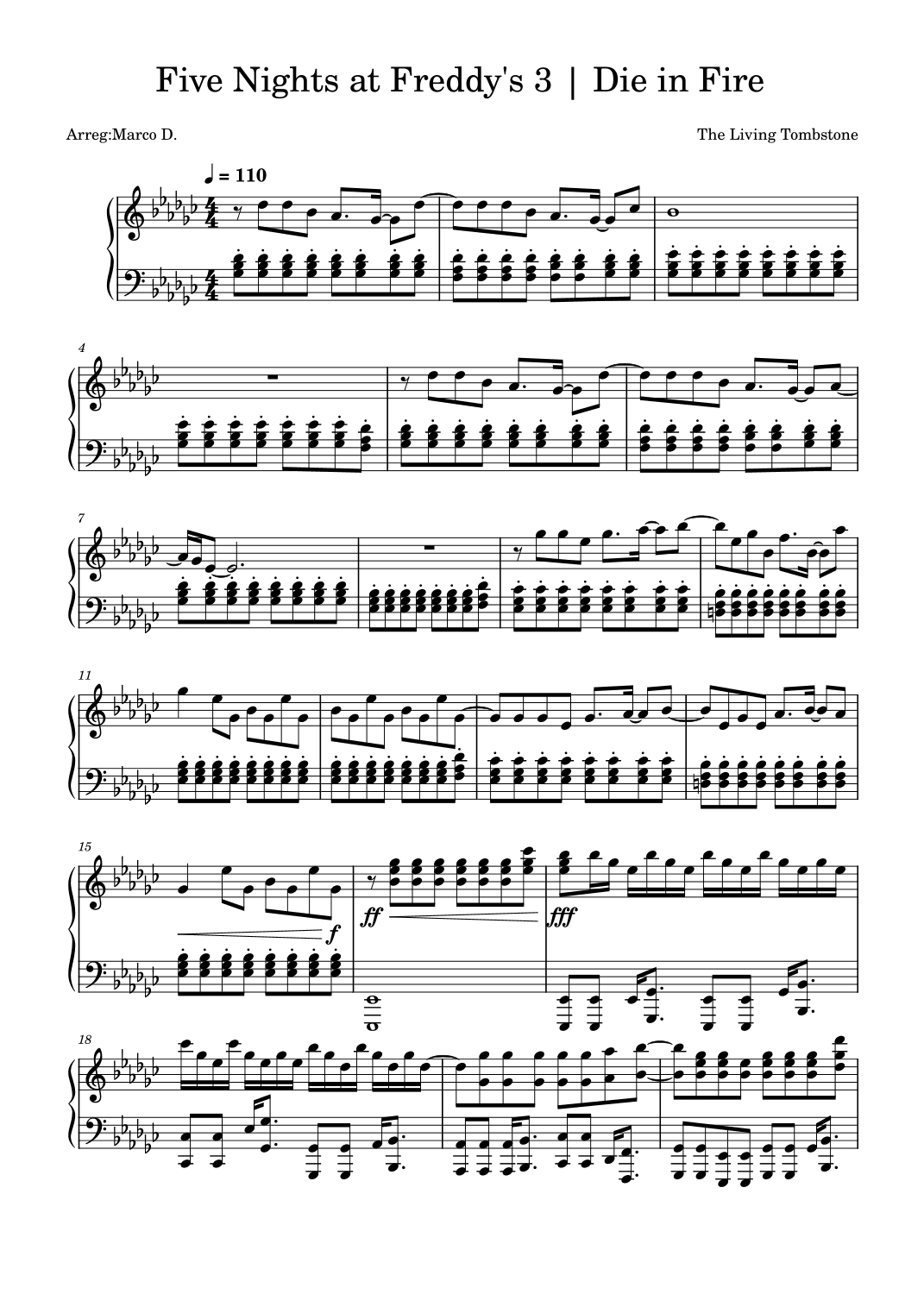 Die In A Fire (arr. Marco D.)