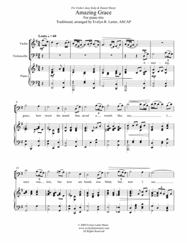 Amazing Grace (arr. Evelyn Larter Music)