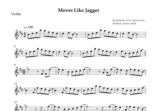 Moves Like Jagger (arr. Wesley S. SIlva)