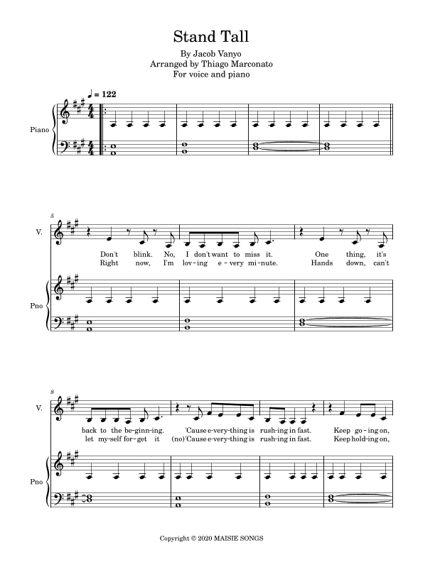 Stand Tall (arr. Thiago Marconato)