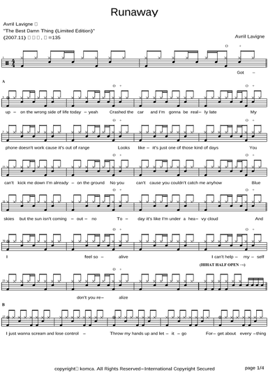 Runaway (arr. COPYDRUM)