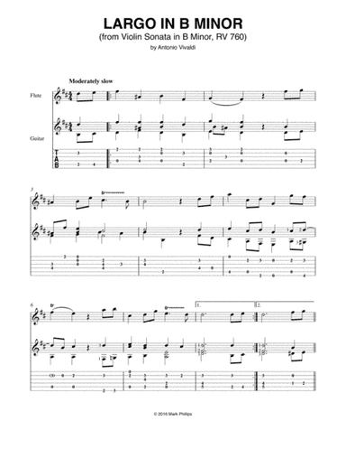 Largo in B Minor (from Violin Sonata in B Minor, RV 760) (arr. Mark Phillips)