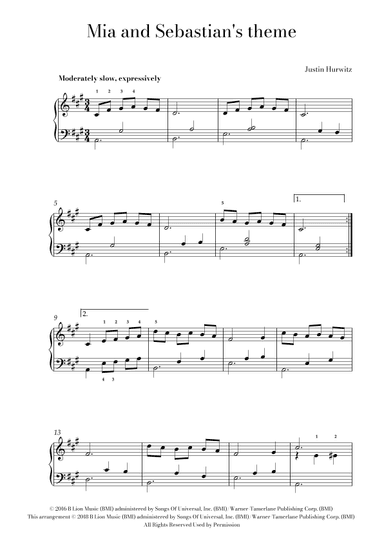 Mia & Sebastian's Theme (arr. Lais Reis)