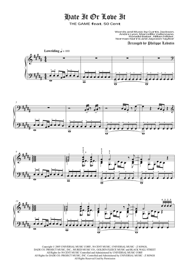 Hate It Or Love It (arr. Philippe Labutin)