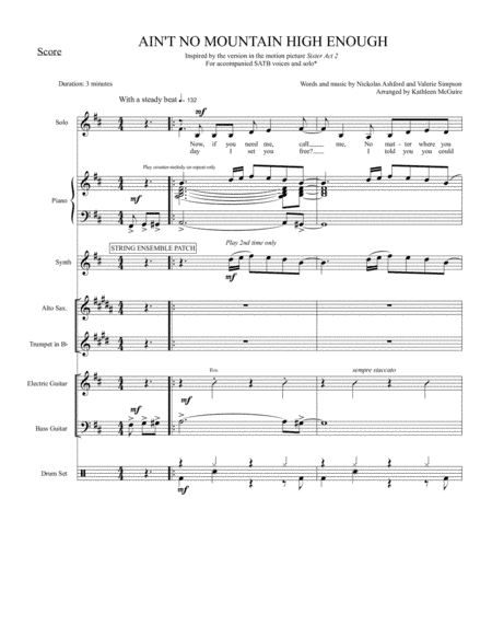 Ain't No Mountain High Enough (arr. Kathleen McGuire)