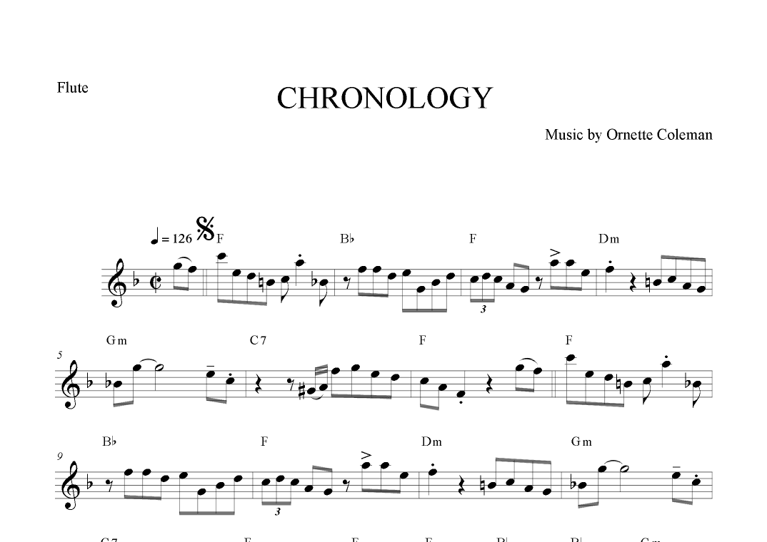 Chronology (arr. The Sheet Music Library)