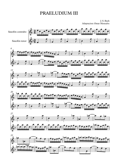 Johan Sebastian Bach Preludium III (arr. Omar Monsalve)