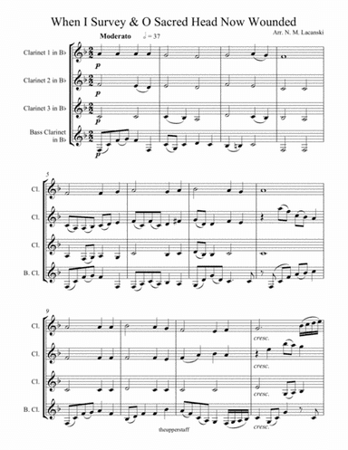 When I Survey the Wondrous Cross and O Sacred Head Now Wounded (arr. Nick Lacanski)