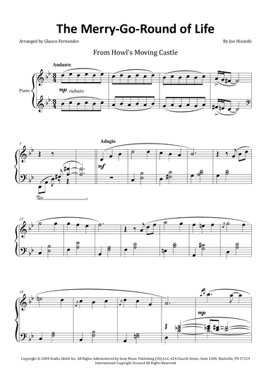 Merry-go-round Of Life (arr. Glauco Fernandes)