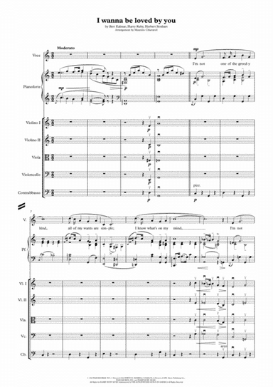 I Wanna Be Loved By You (arr. Maurizio Chiavaroli)