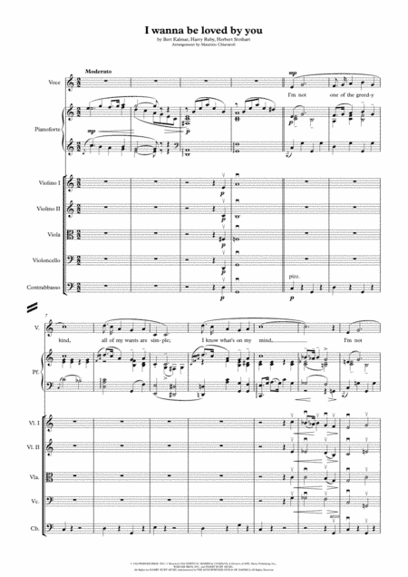 I Wanna Be Loved By You (arr. Maurizio Chiavaroli)