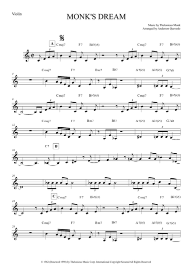 Monk's Dream (arr. Anderson Quevedo)