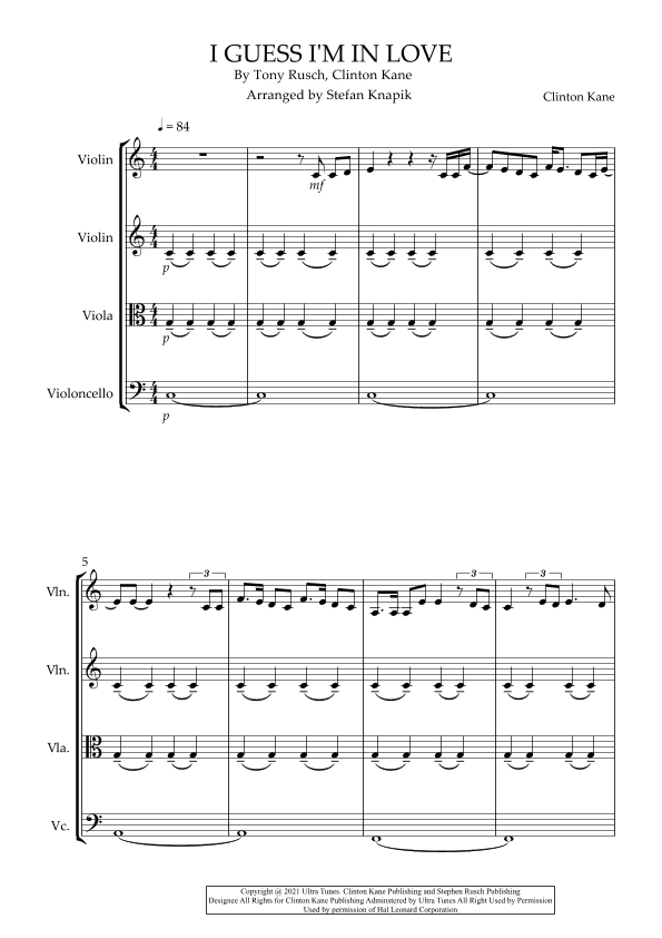 I Guess I'm In Love (arr. Stefan Knapik)