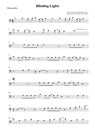 Blinding Lights (arr. Wesley S. SIlva)
