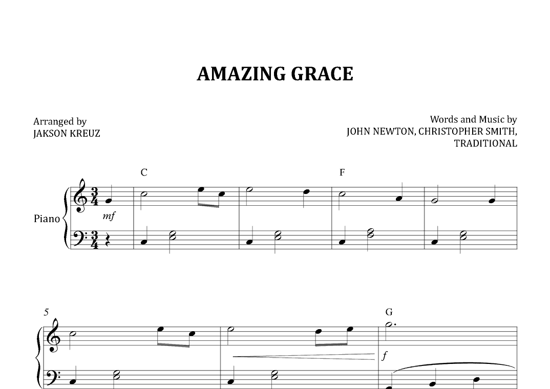Amazing Grace (arr. Jakson Kreuz)
