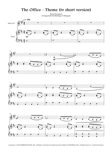 The Office - Theme (arr. Henrique F Mangoni)