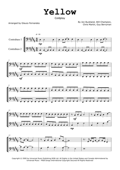 Yellow (arr. Glauco Fernandes)