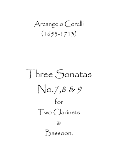 Three Sonatas No.7,8 & 9 (arr. Spence Bundy)