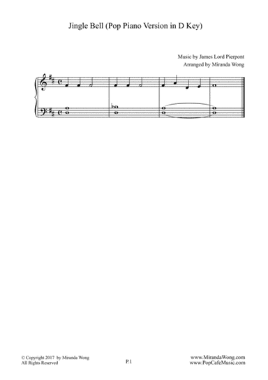 Romantic First Noel + Jingle Bell - Easy & Fancy Piano Version (With Chords) (arr. Miranda Wong)