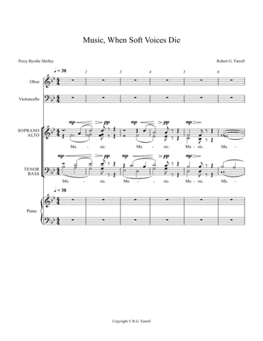 Music, when soft voices die (arr. Robert G. Farrell)
