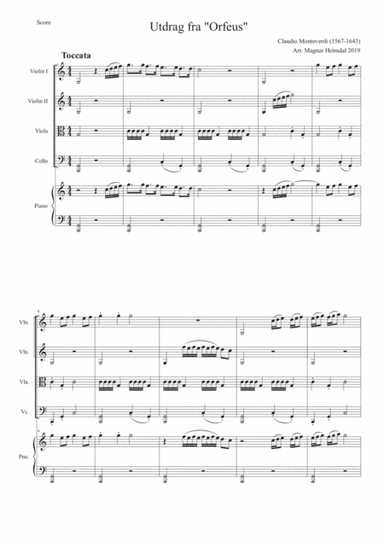 C. Monteverdi: L'Orfeo (excerpts) (arr. Magnar Heimdal)