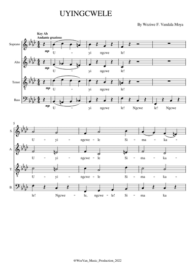 Uyingcwele (You are holy)