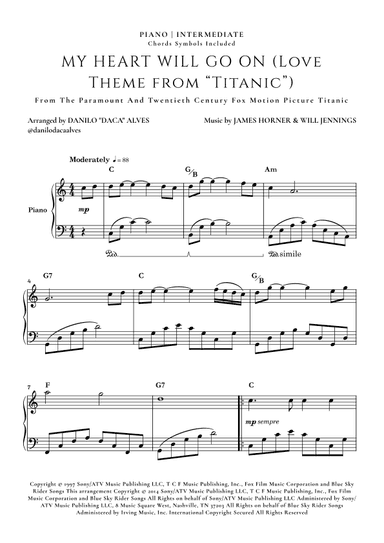 My Heart Will Go On (love Theme From 'titanic') (arr. Danilo "Daca" Alves)