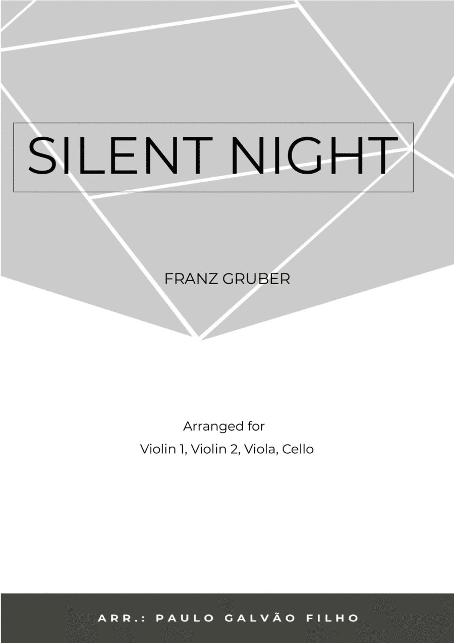 SILENT NIGHT -STRING QUARTET (arr. Paulo Galvao Filho)