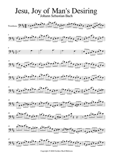 Jesu, Joy of Man's Desiring (arr. Golden Skull Editions)