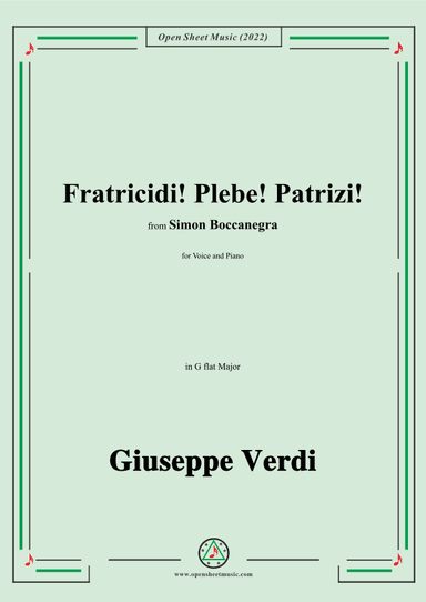 Verdi-Fratricidi!Plebe!Patrizi!in G flat Major (arr. OSM Press)