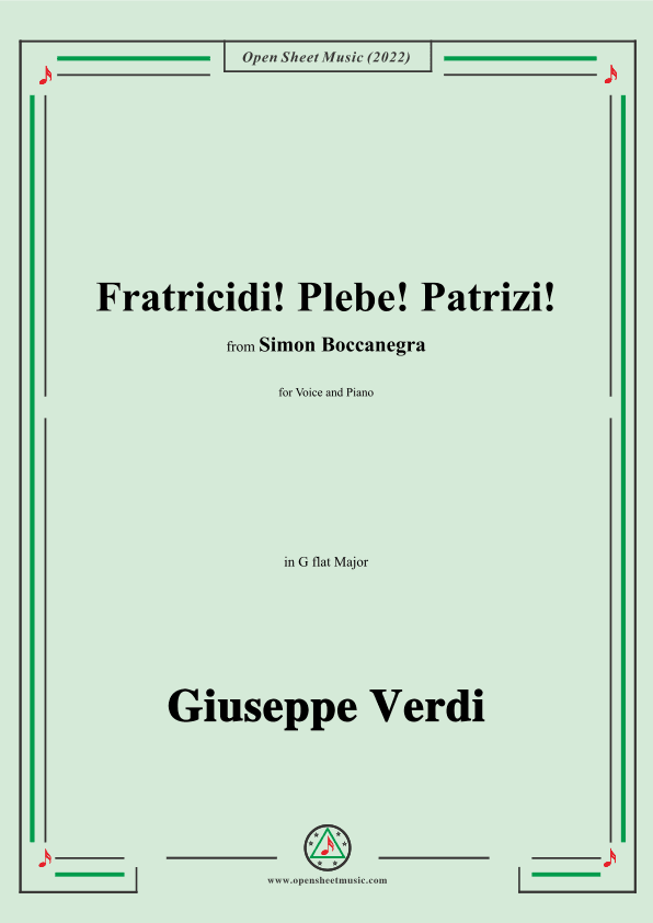 Verdi-Fratricidi!Plebe!Patrizi!in G flat Major (arr. OSM Press)
