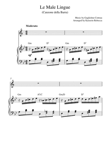 Le Male Lingue (Canzone della Barra) (arr. Kaiserin Rebecca)