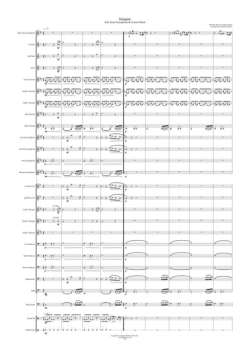 Imagine (arr. Graham Holman)