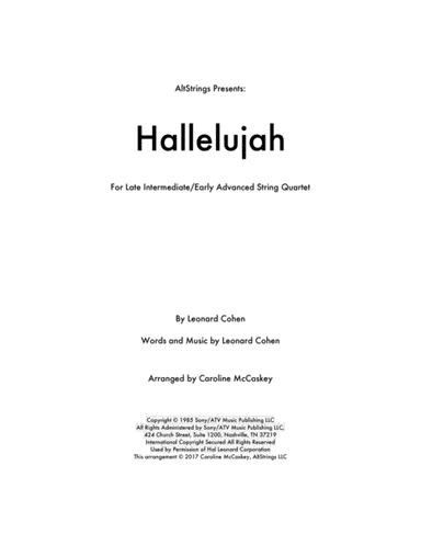 Hallelujah (arr. Caroline McCaskey)