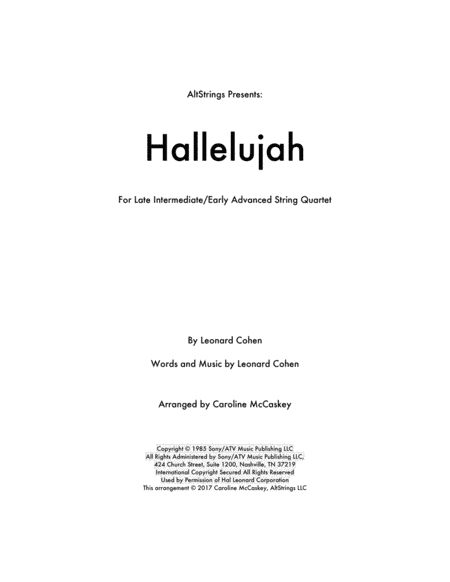 Hallelujah (arr. Caroline McCaskey)