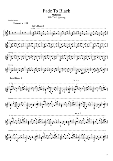 Fade To Black (arr. Hugo Neves)