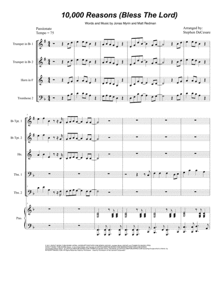 10,000 Reasons (Bless The Lord) (arr. Stephen DeCesare)